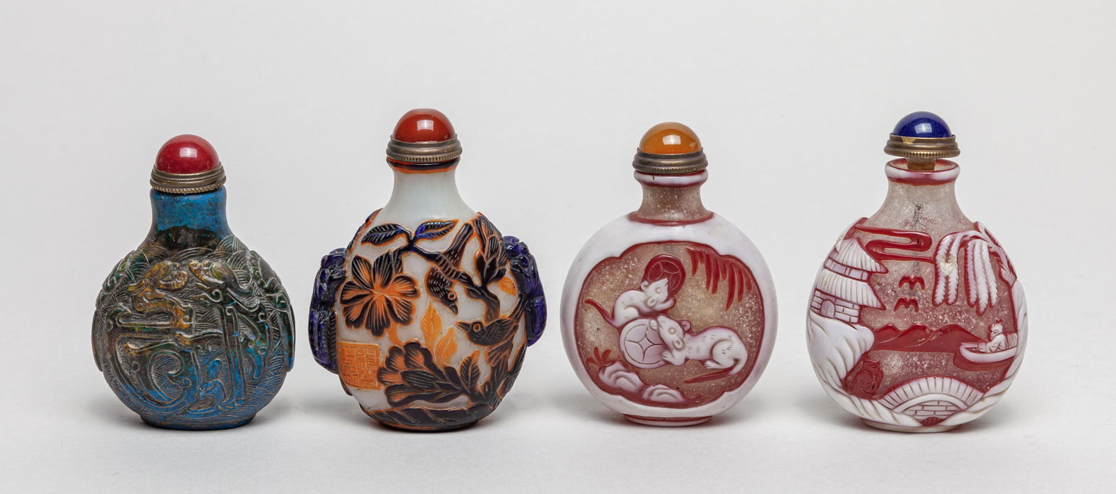 Estate Chinese Overlay Glass Snuff Bottles (1 of 17)