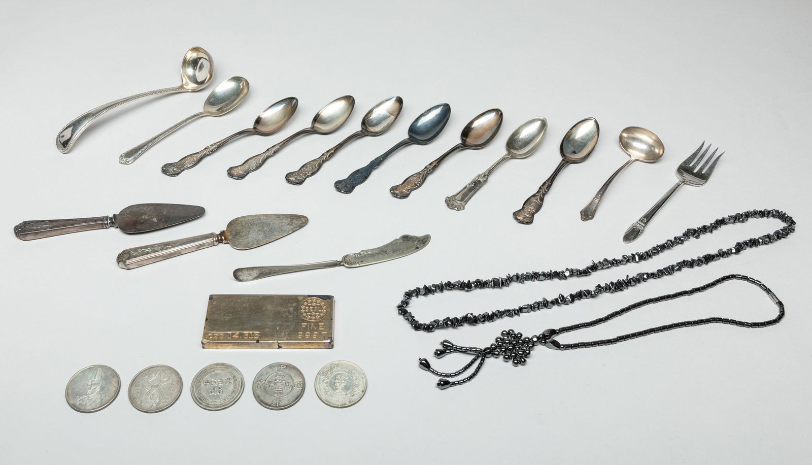 Estate Asian Coins & Silver Plate Wares (1 of 13)