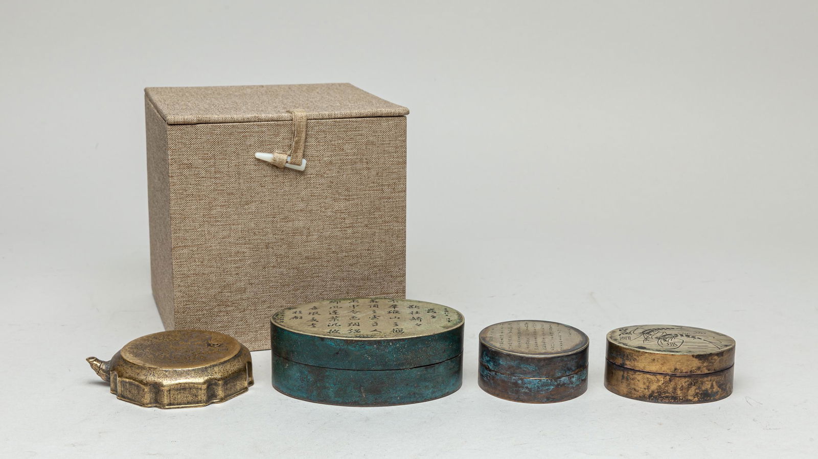 Collectible Chinese Brass Ink Box (1 of 13)