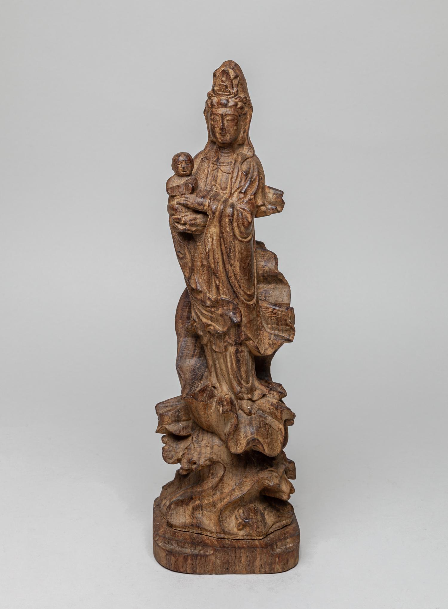 Massive Chinese Agarwood Kuanyin,1960-1990 (1 of 10)
