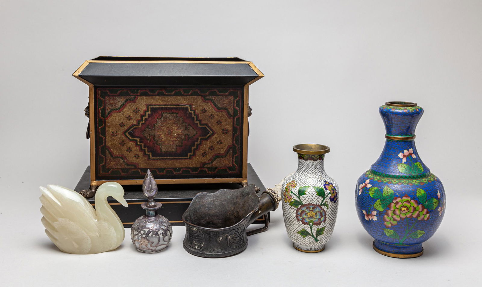 Estate Chinese Cloisonne & Stone Items (1 of 16)