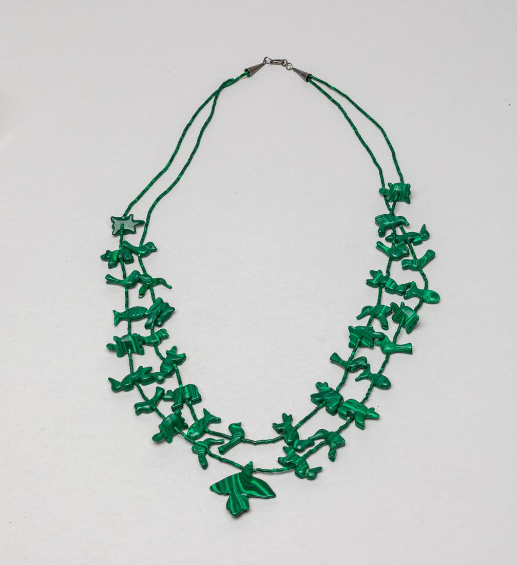Collectible Zuni Type Malachite Necklace (1 of 8)
