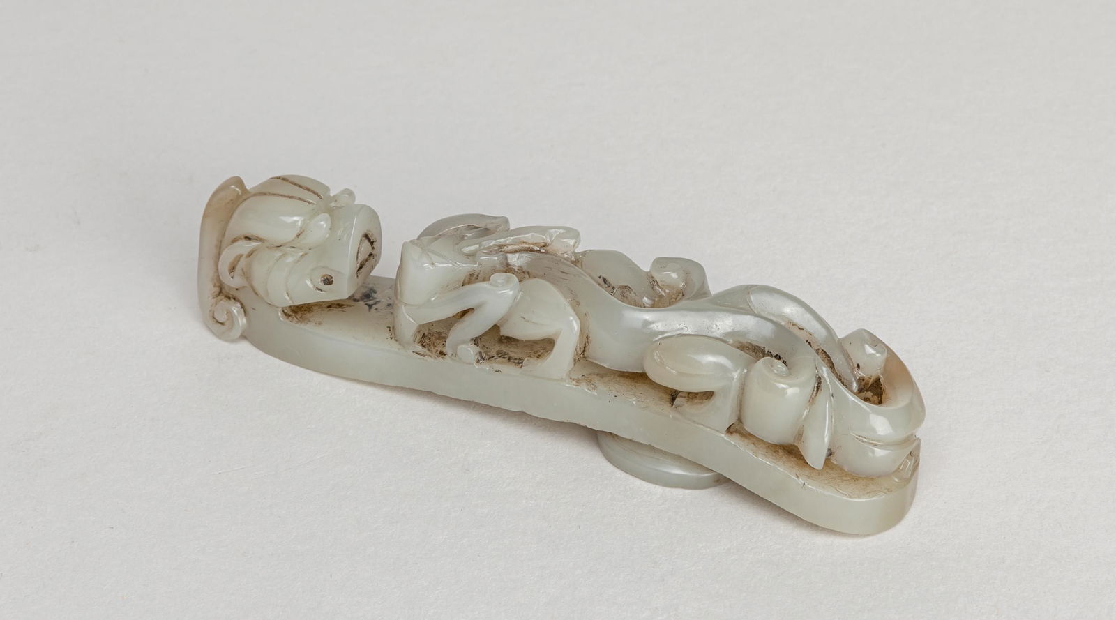 Chinese White Jade Carved Garment Hook (1 of 11)