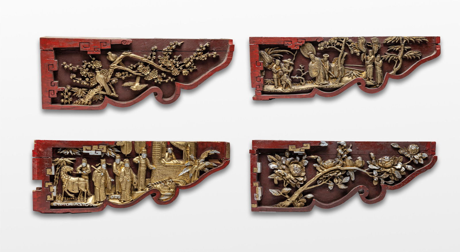 Two Pair Chinese Carved Gilt Wood Hanging Decor (1 of 20)