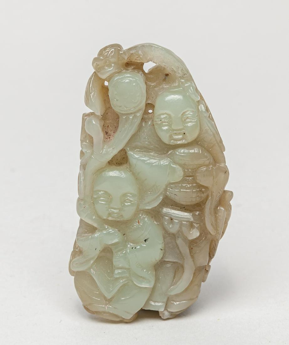 Chinese Pebble Jade Toggle of Hehe (1 of 10)