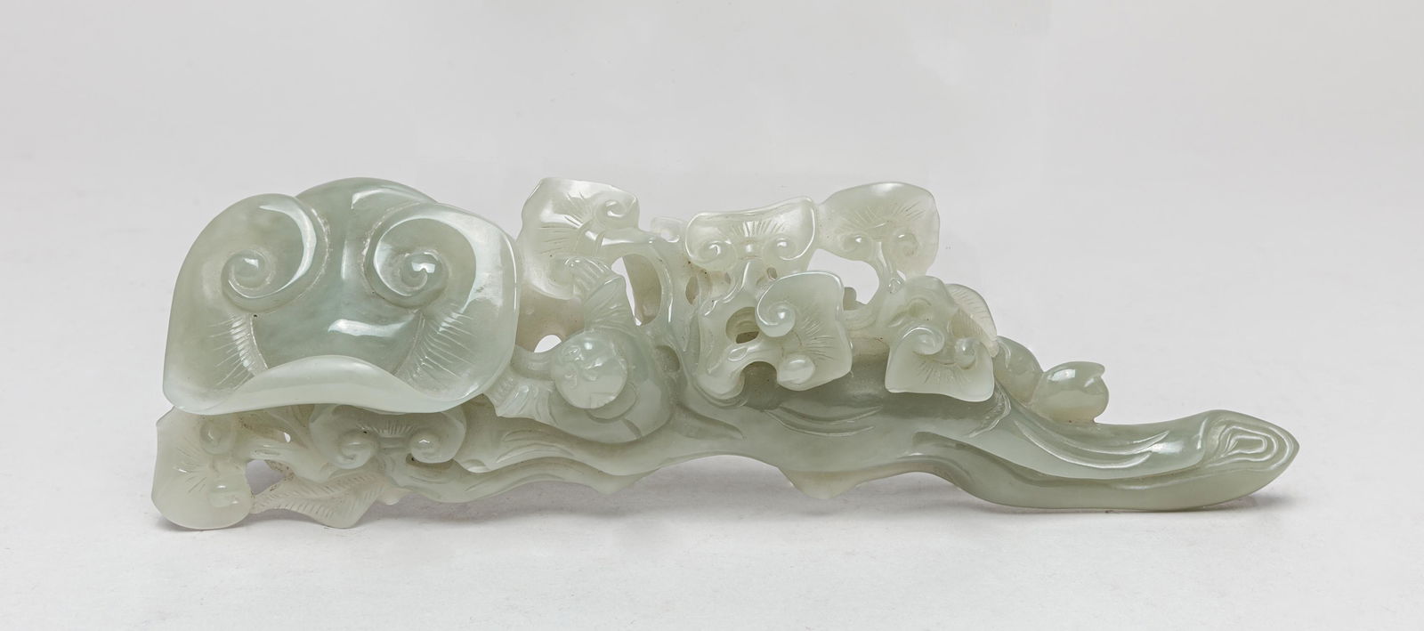 Large Chinese Carved Jade Ruyi Sculpture (1 of 9)