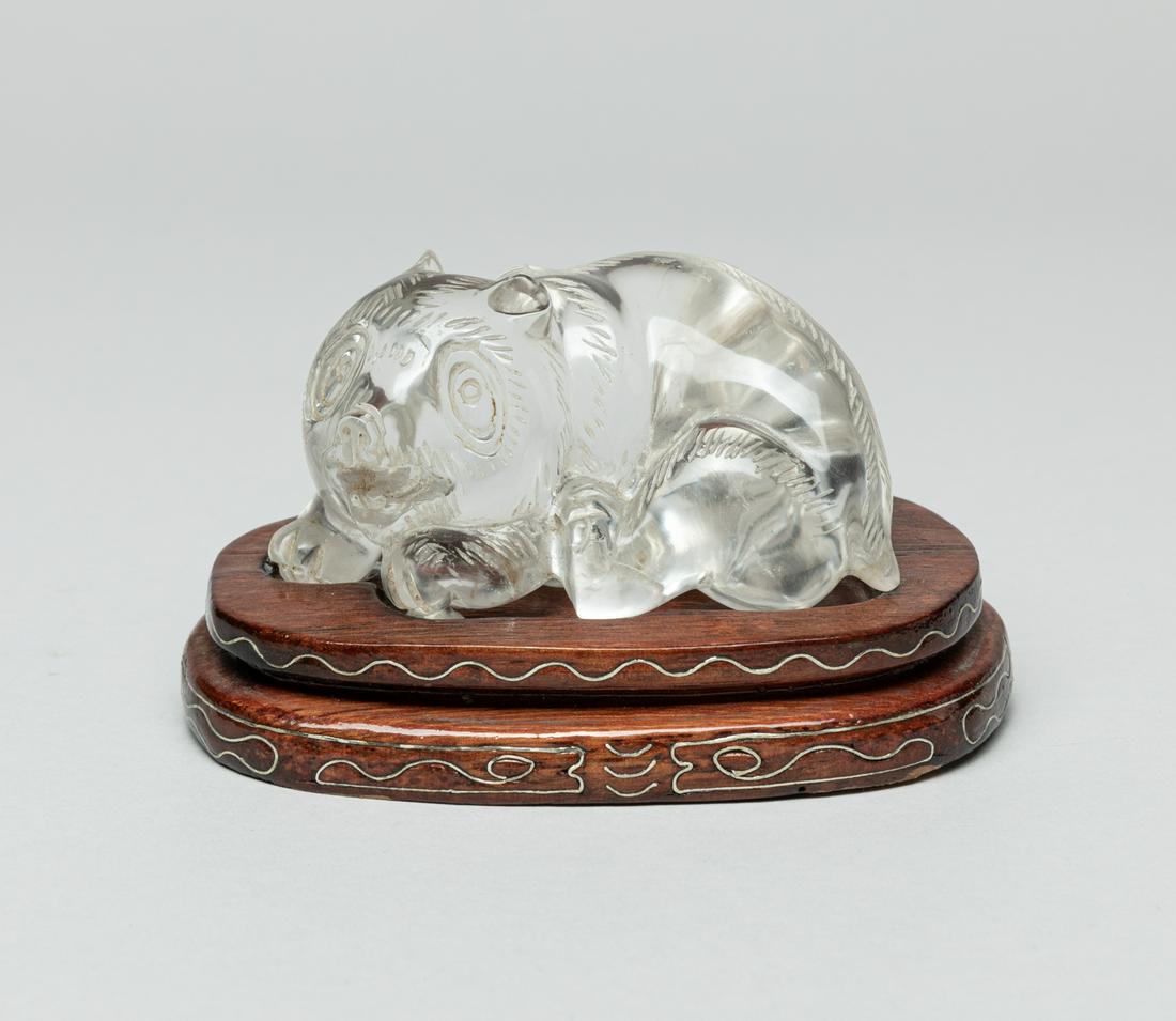 1970-1990 Chinese Carved Rock Crystal Paper Weight (1 of 11)