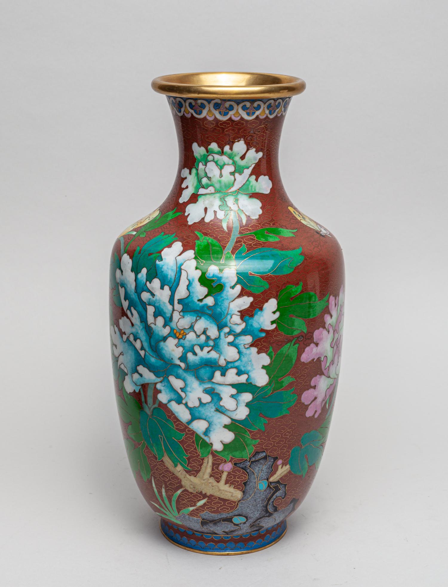 Large Chinese Export Cloisonne Cabinet Vase (1 of 11)