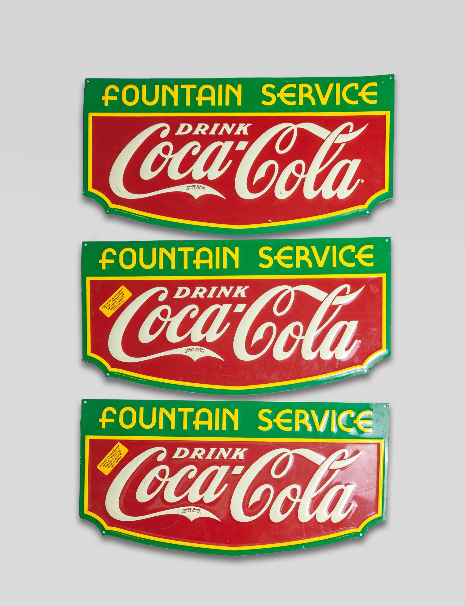 Vintage Coca Cola Sign Sets, Fountain Service (1 of 12)