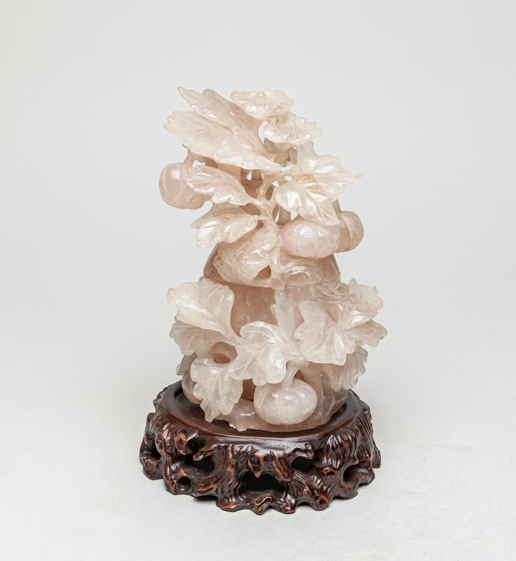 Chinese Rose Quartz Carved Covered Box (1 of 13)