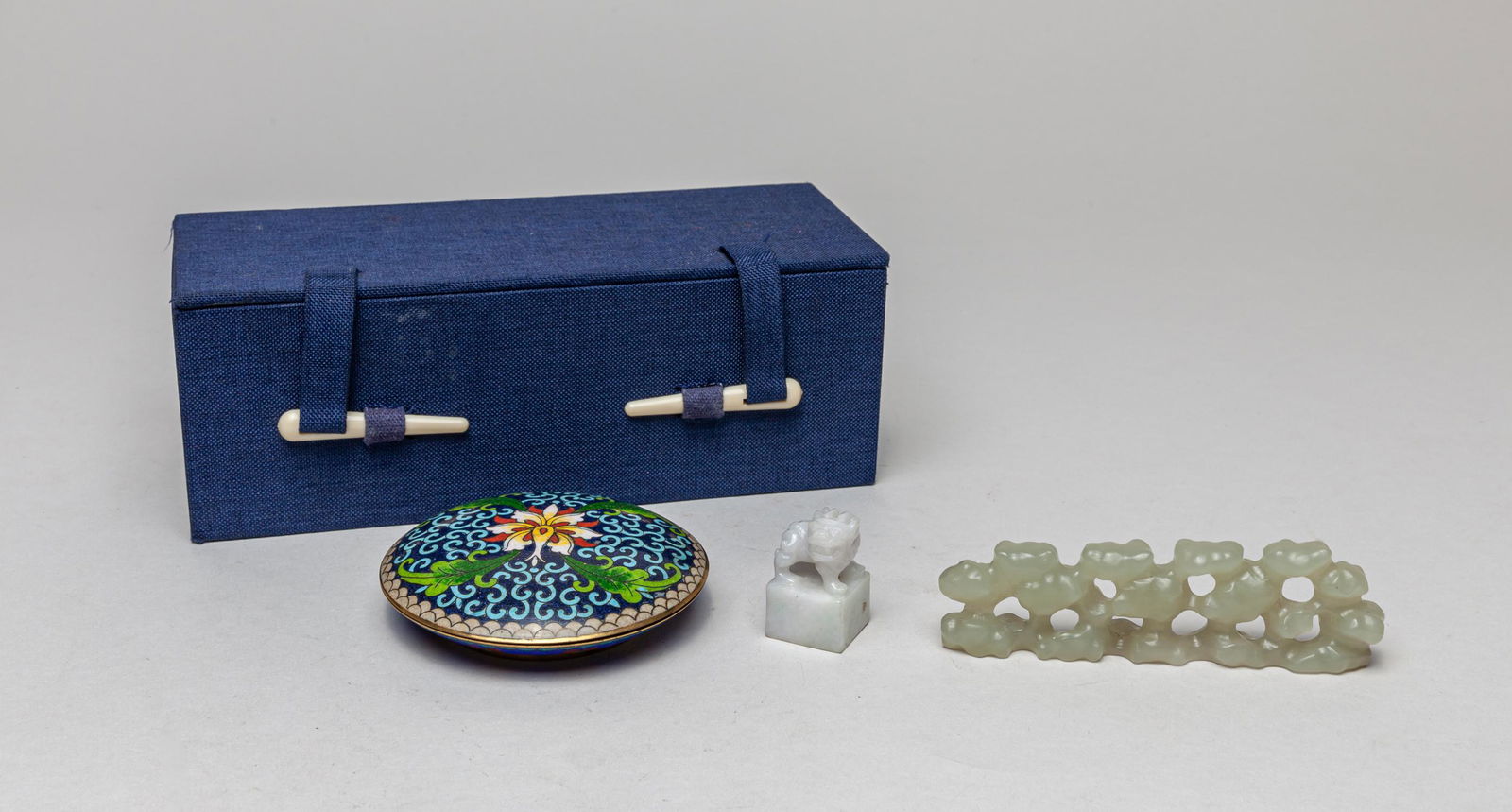 Estate Chinese Cloisonne/ Jade Decors (1 of 10)