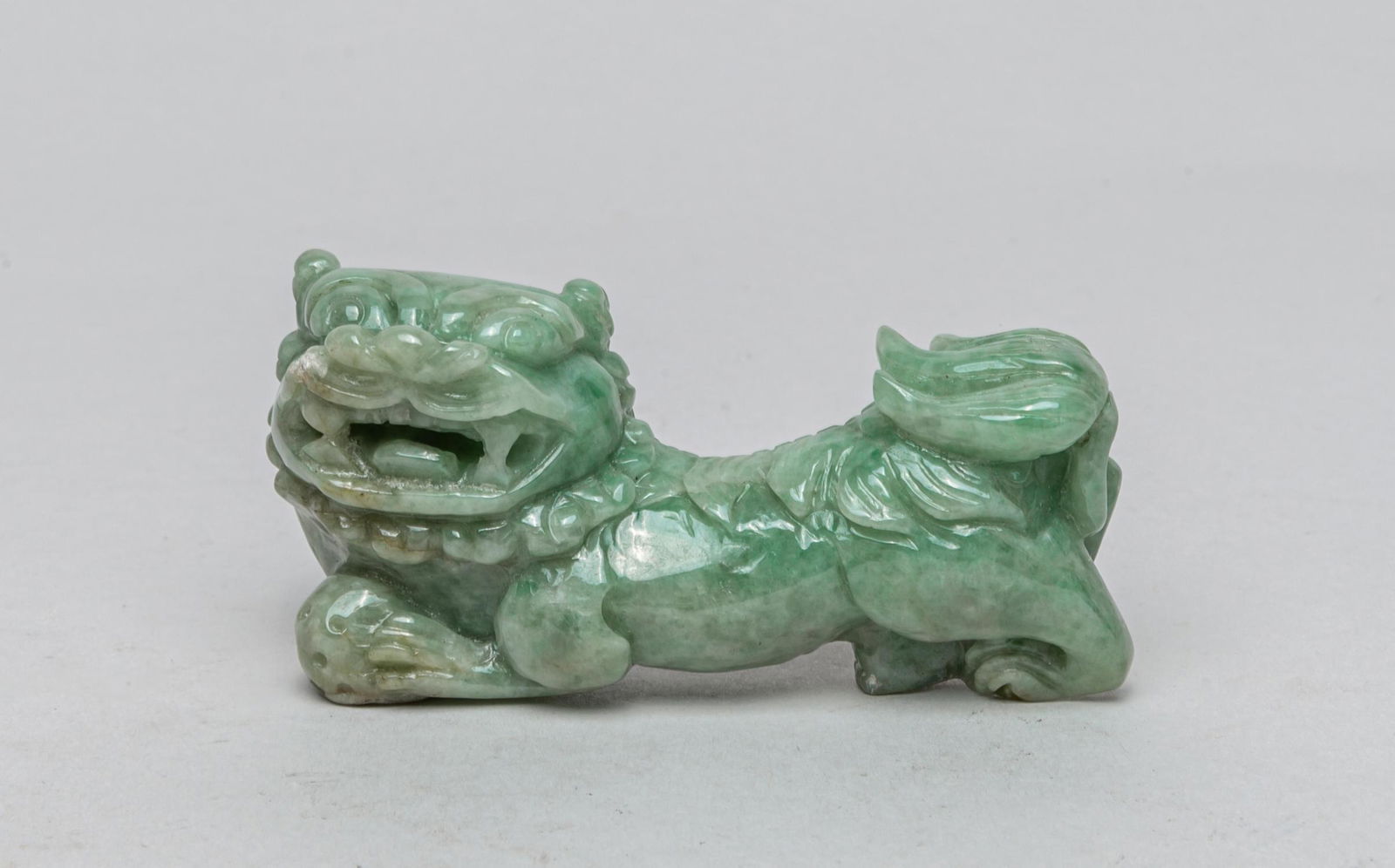 Large Chinese Jade Jadeite Beast Brush Stand (1 of 10)