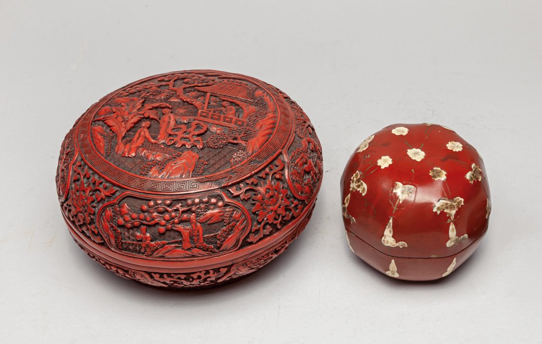 Collectible Chinese Lacquer & Cinnabar Like Boxes (1 of 8)