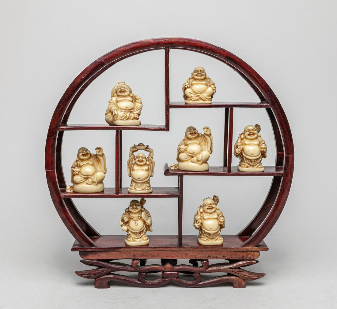 Chinese Composite Imitating Figures w/ Wood Stand (1 of 12)