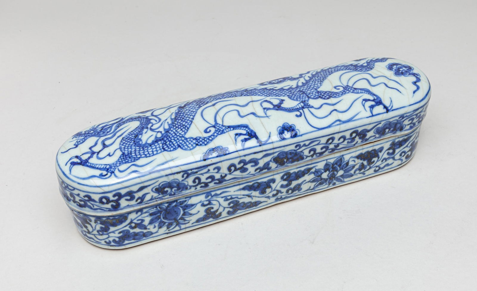 Large Chinese Blue White Porcelain Covered Box (1 of 11)