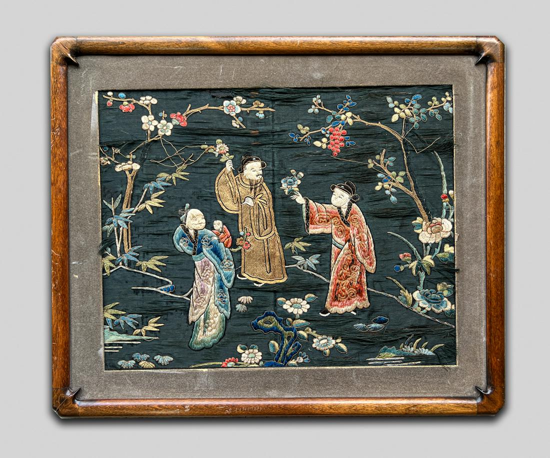 Old Chinese Embroidery Hanging Decor (1 of 8)