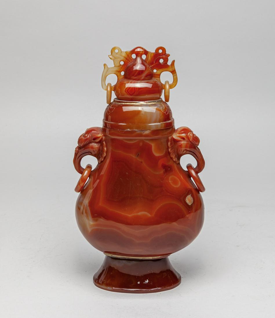 Large Chinese Cameo Agate Vase (1 of 14)