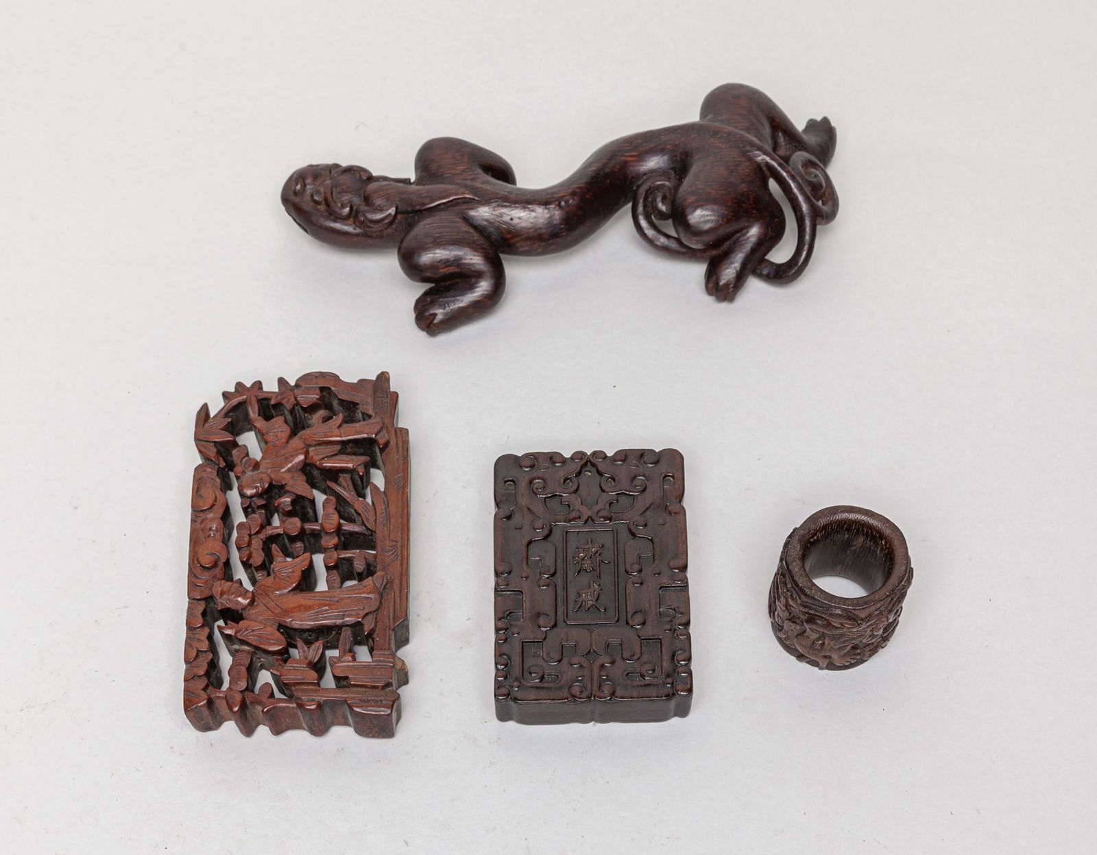 Group Chinese Wood Carvings (1 of 16)