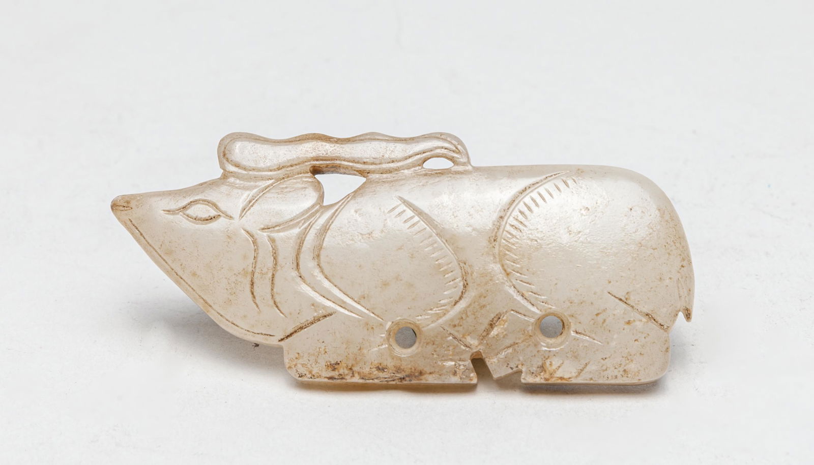 Chinese Sung Type Russet Jade Carved Deer (1 of 11)