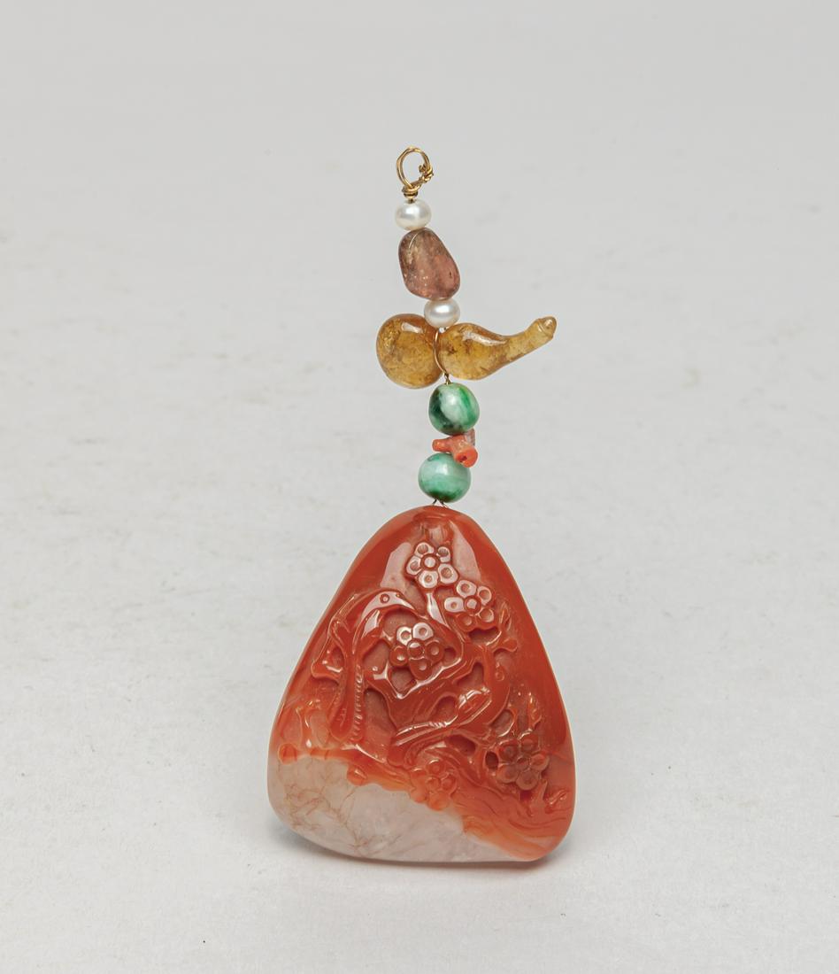 Chinese Namhon Agate & Tourmaline Toggle (1 of 10)