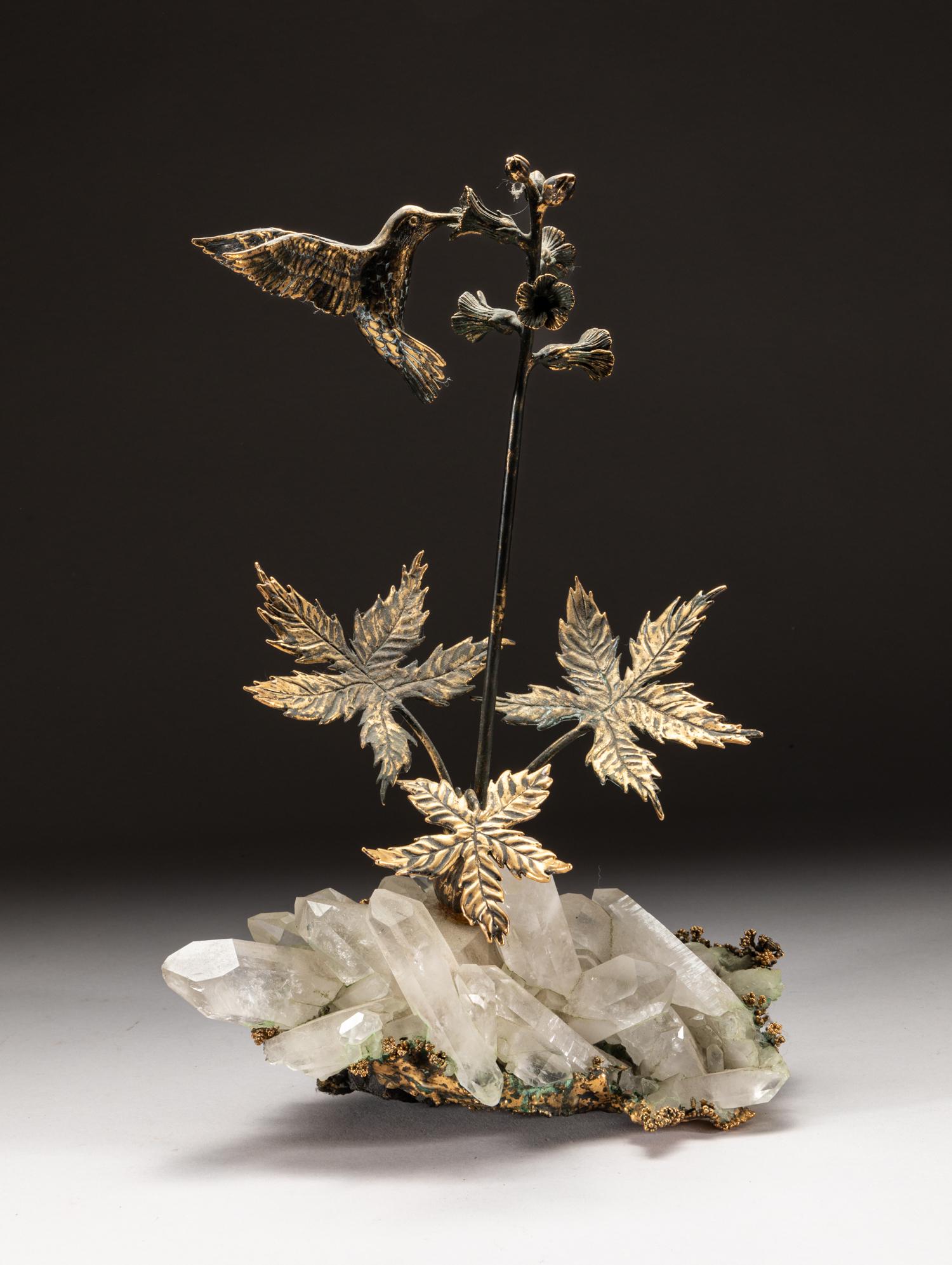 Designed Rock Crystal & Brass Table Sculpture (1 of 8)