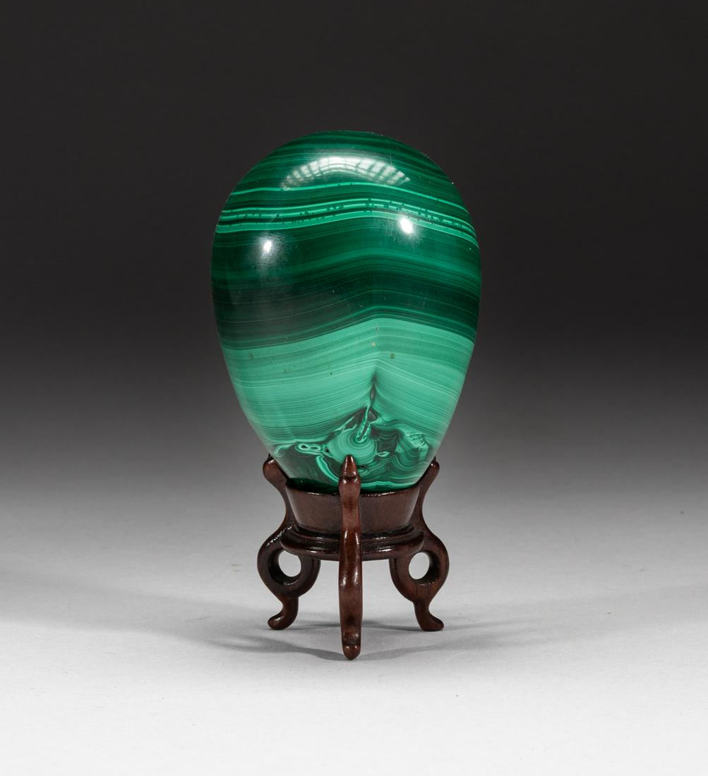 France Type Carved Malachite Egg (1 of 11)