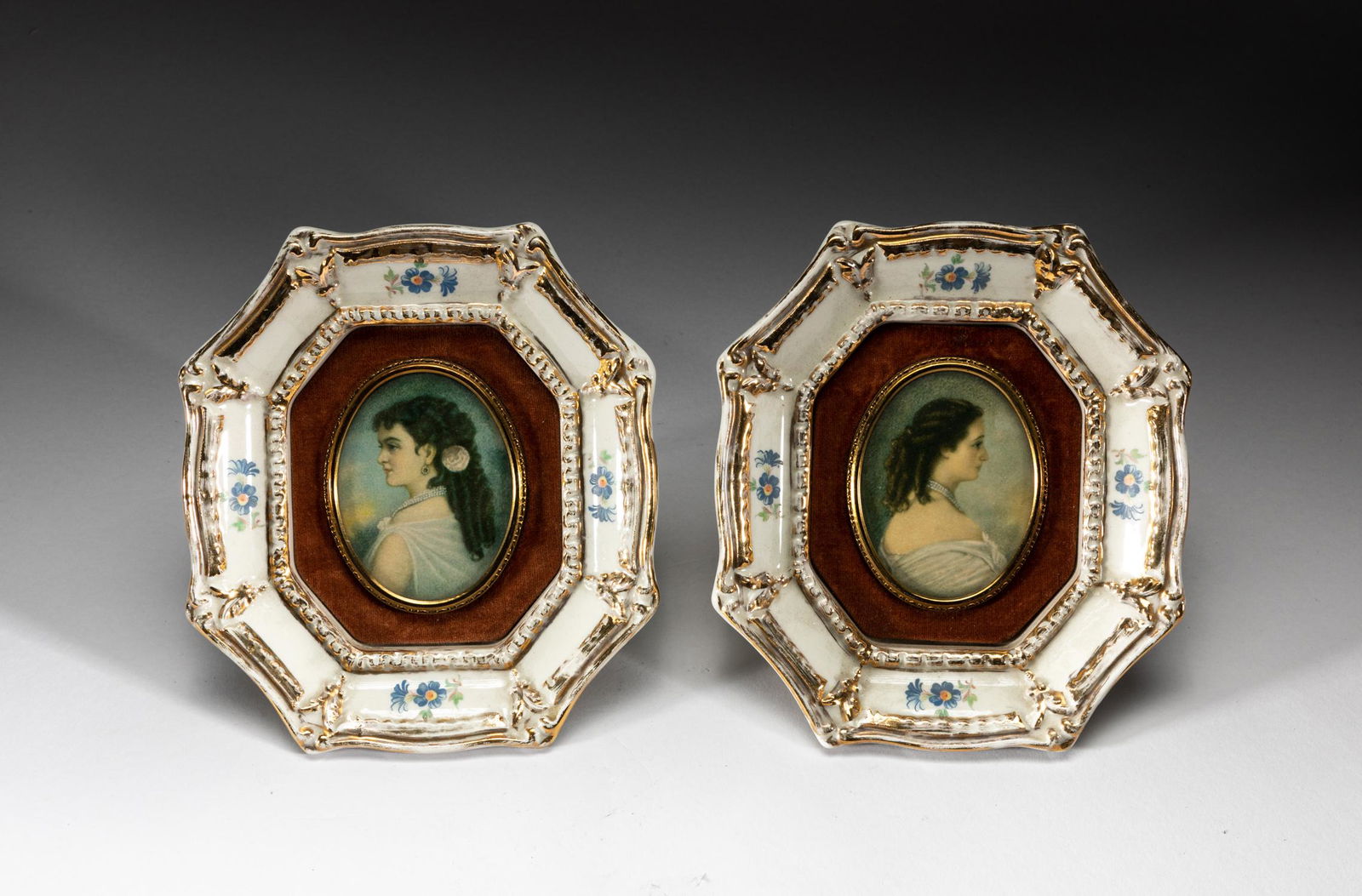 Pair Italy Porcelain Hanging Decors (1 of 12)