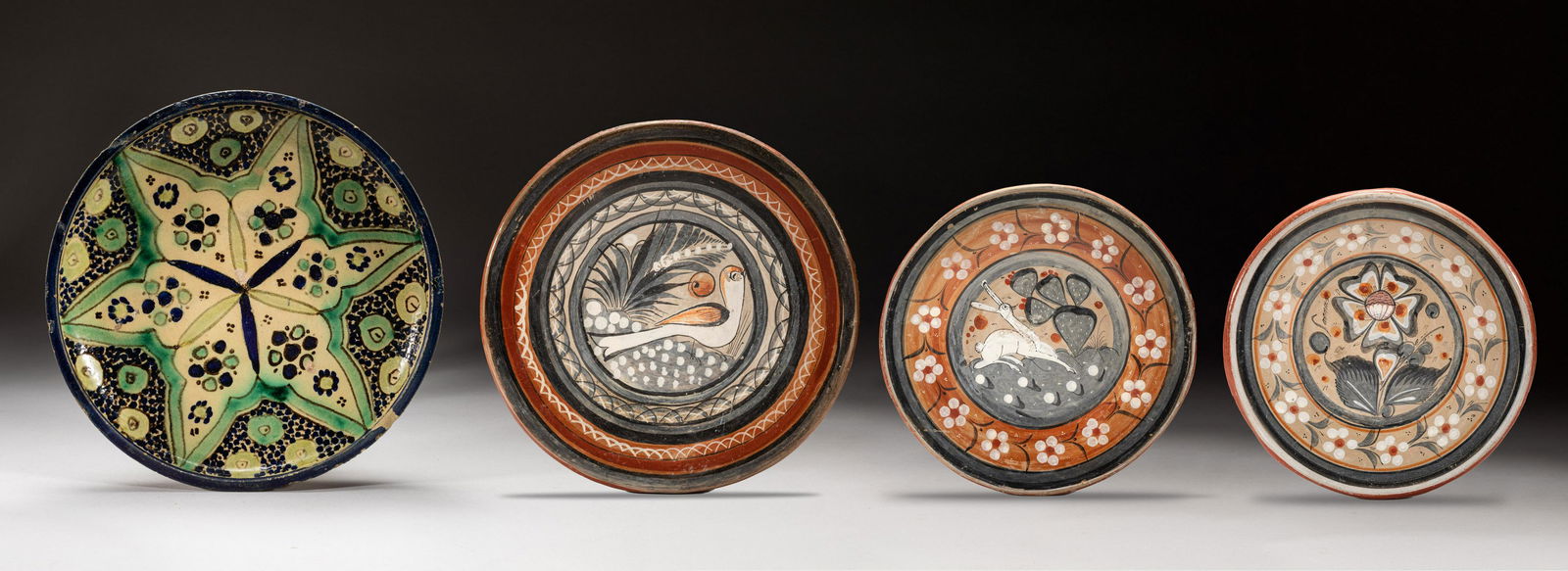 Rare Hand Painted Pottery Plates (1 of 15)