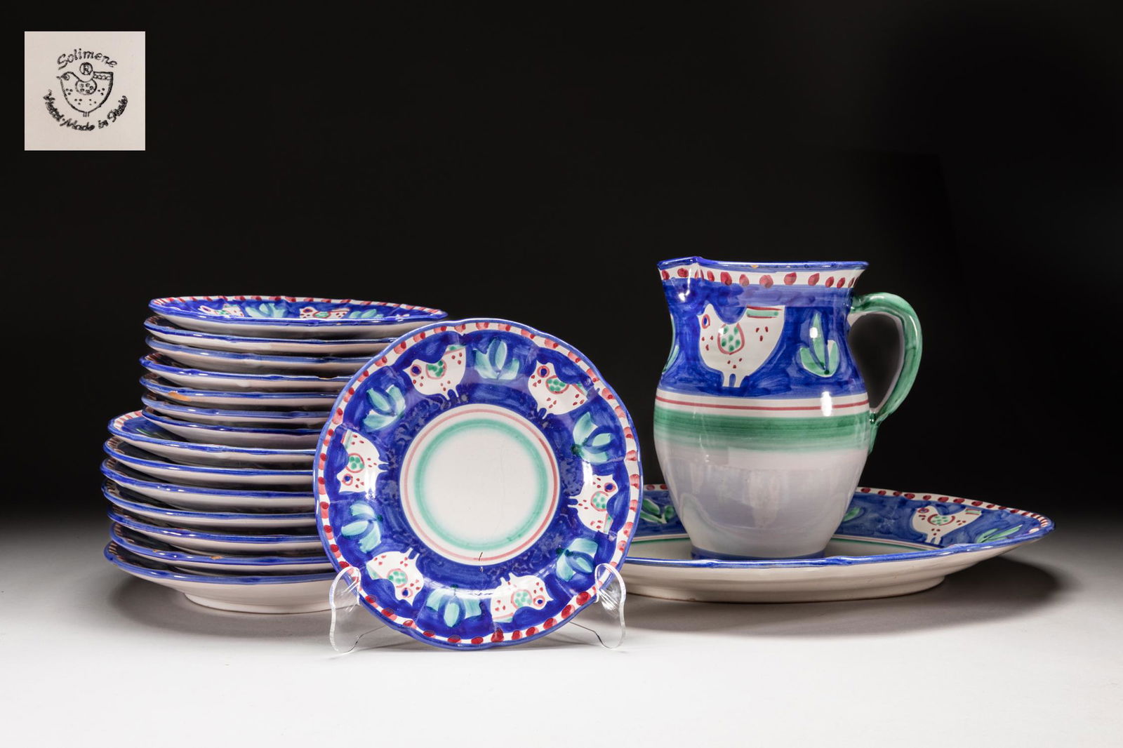 Italy Maiolica Glazed Pottery Flatwares (1 of 16)