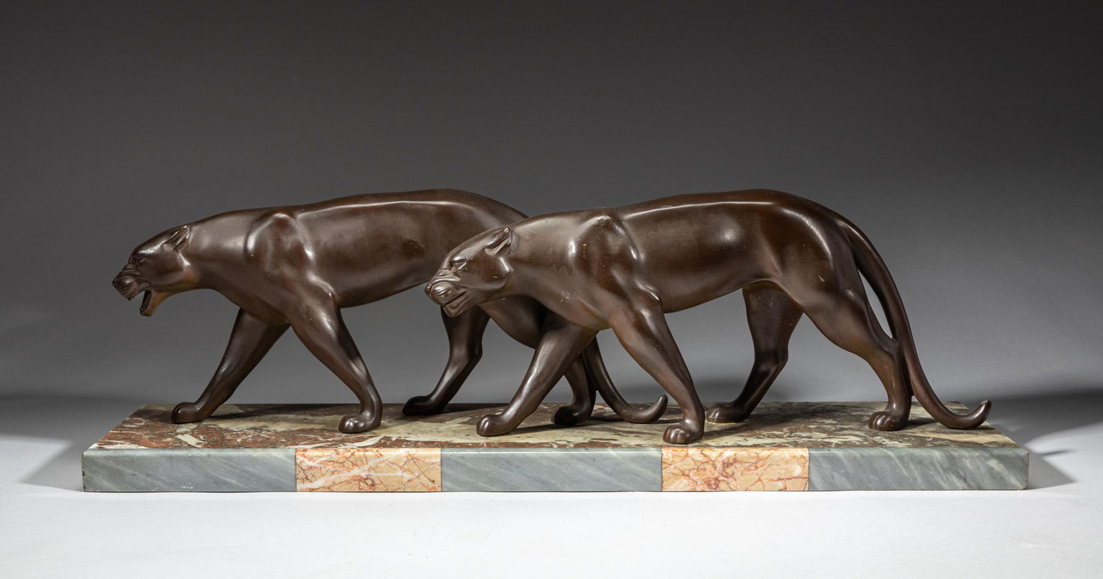 Sculpture Panthers Attributed to Alexandre Ouline (1 of 10)