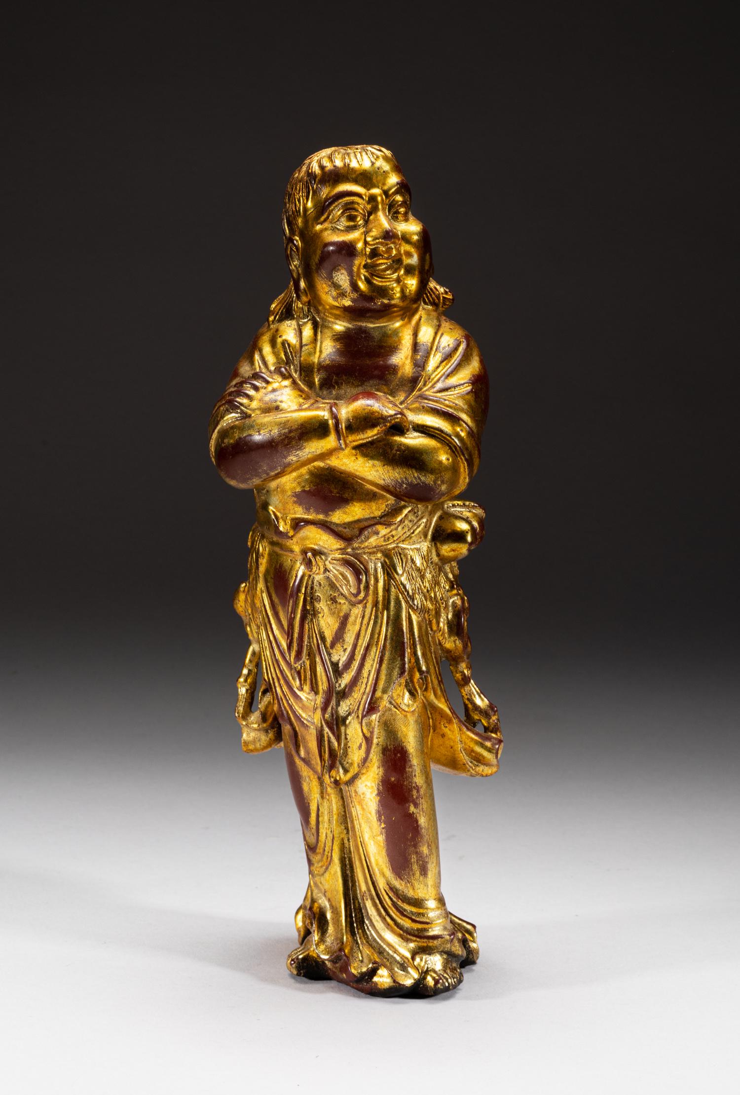 Chinese Ming Type Gilt Boxwood Liuhai (1 of 11)