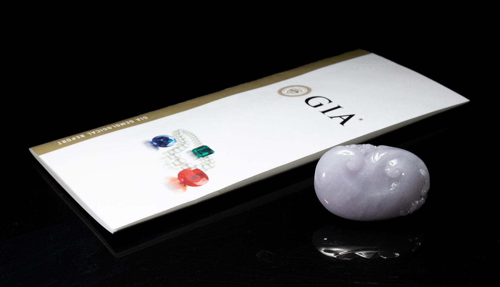 GIA Chinese Nature Purple Jadeite Lingzhi (1 of 12)