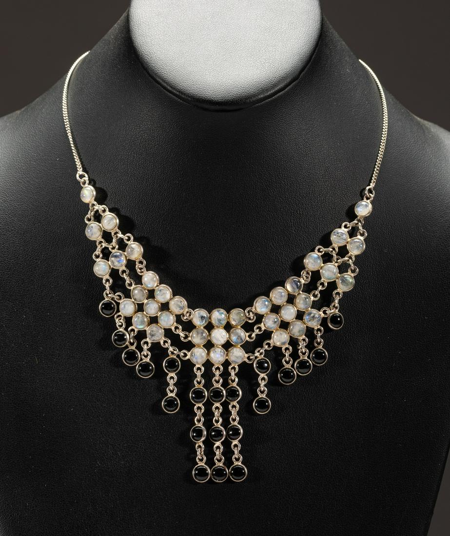 Collectible Indian Silver & Opal Necklace (1 of 8)