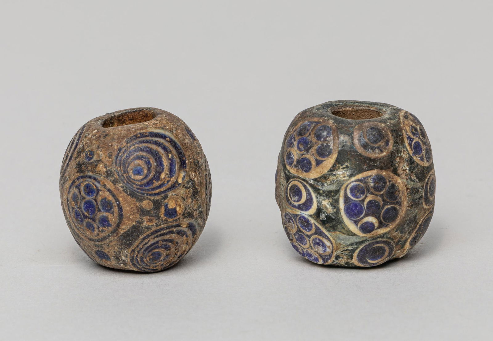 Two Roman Type Dragon-fly Eye Glass Beads (1 of 14)