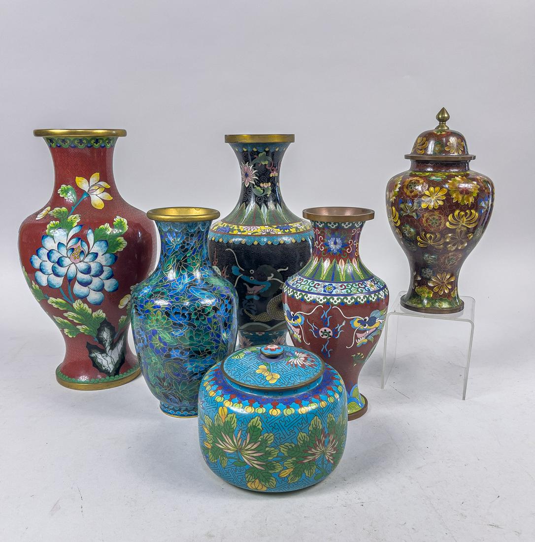 Large Group Chinese Cloisonne Wares (1 of 13)