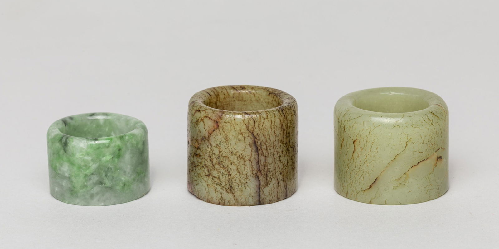 Group Chinese Jade Thumb Rings (1 of 13)