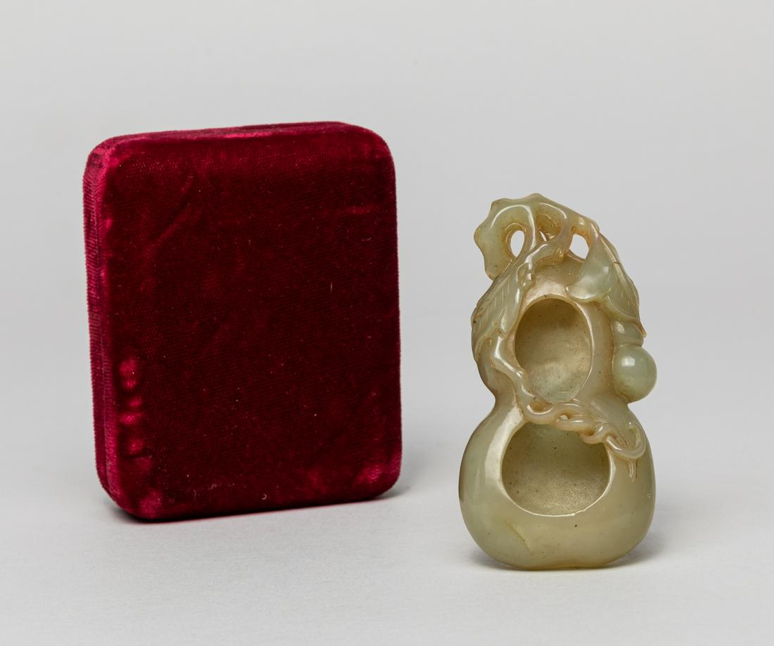 Important Chinese Russet Jade Gourd Washer (1 of 11)