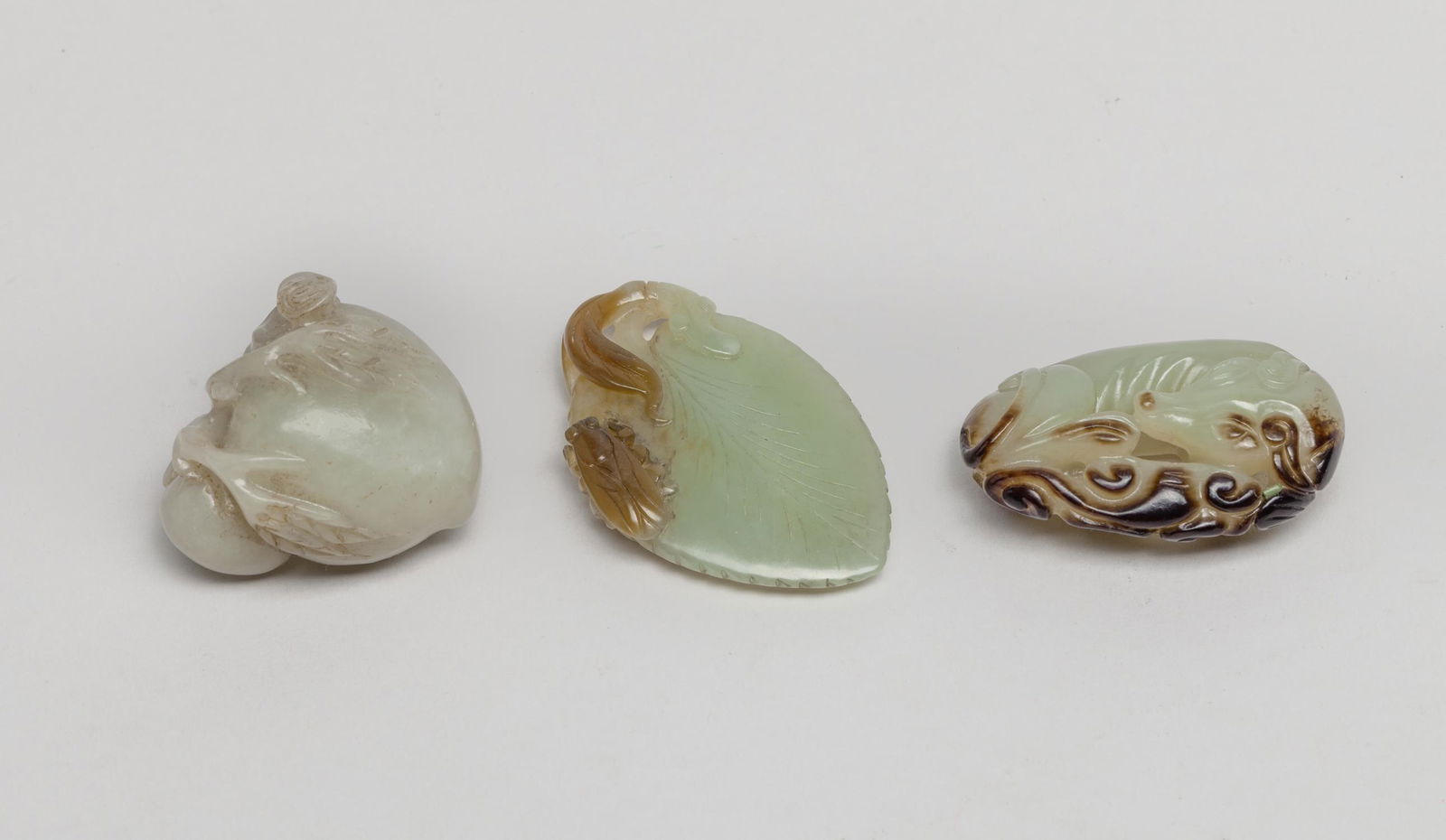 Rare Chinese Pebble Jade Toggles (1 of 14)