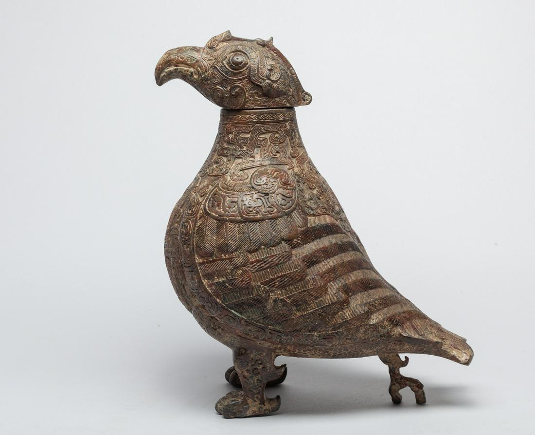 Rare Chinese Bronze Covered Bird Type Jar (1 of 11)