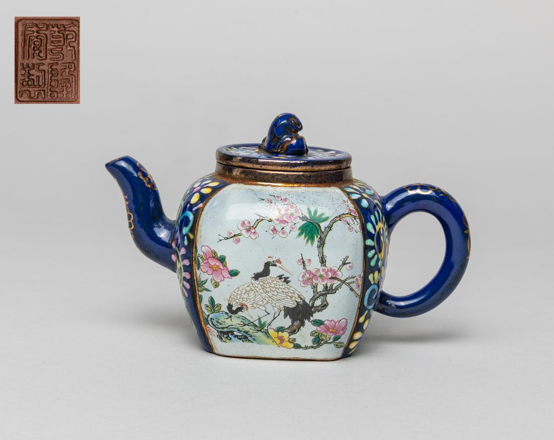 Important Chinese Enameled Zisha Tea Pot (1 of 12)
