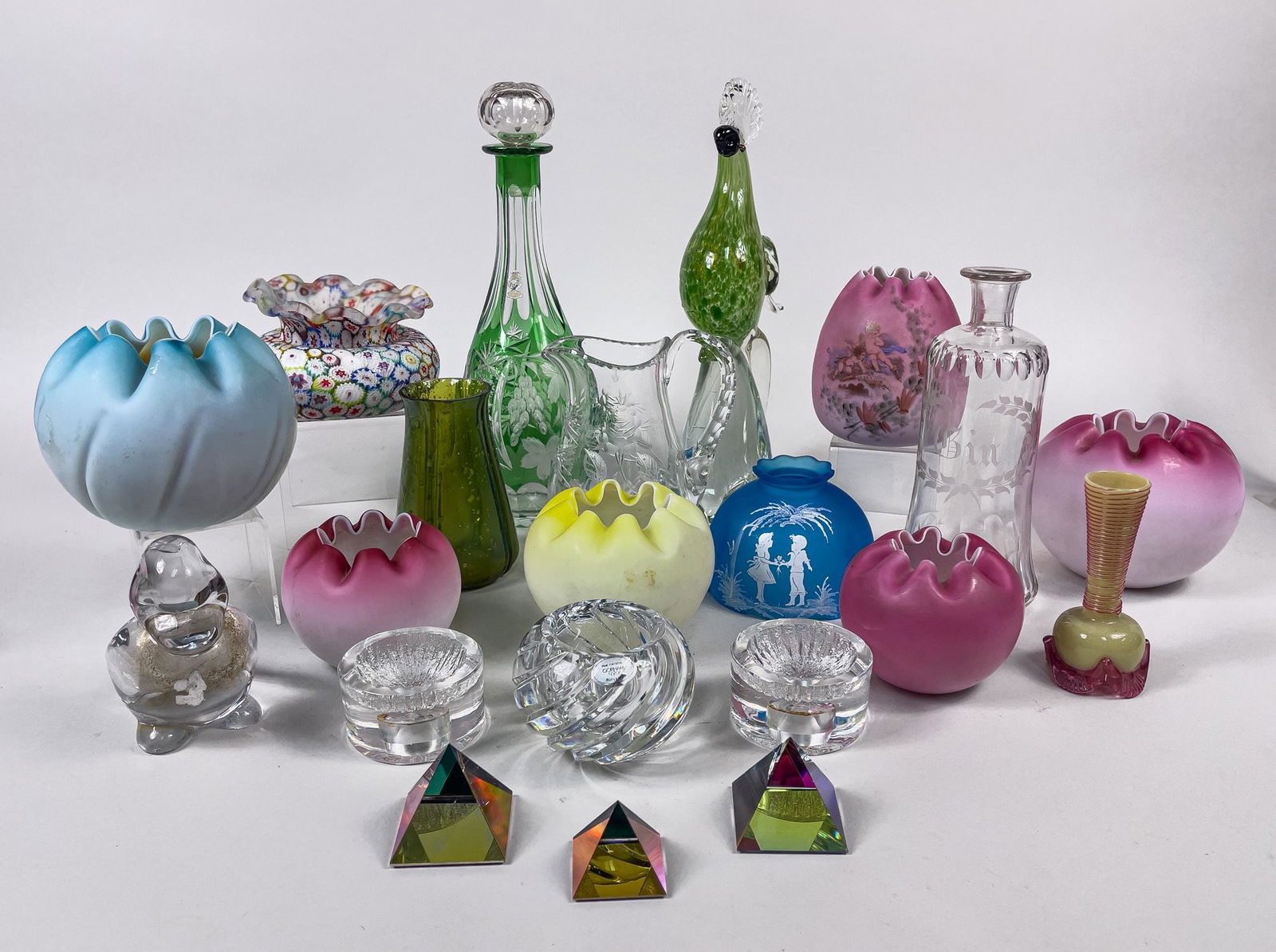 Group Art Glass Vase, Pot and Decor (1 of 10)