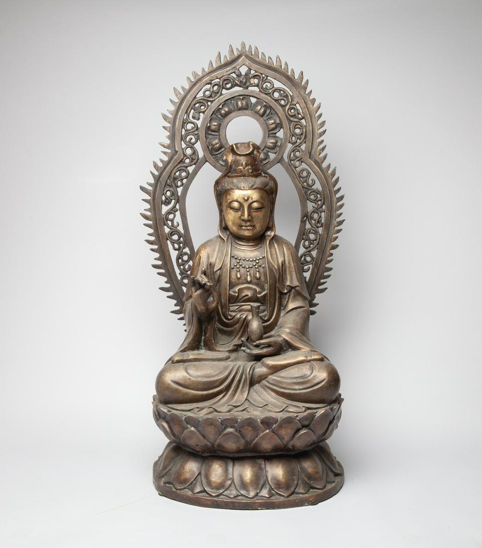 Massive Chinese Bronze Buddha of Kuanyin (1 of 10)