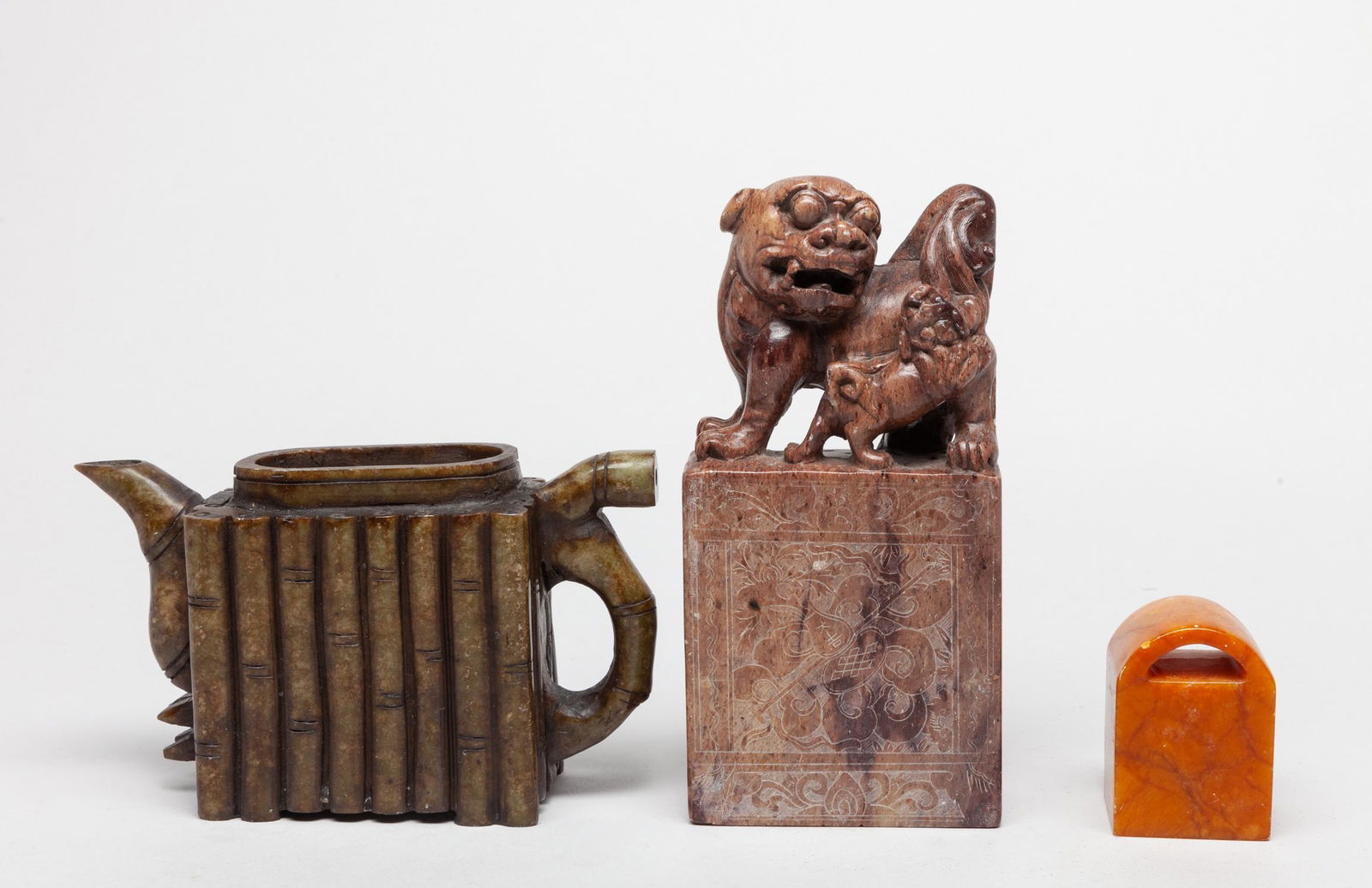 Estate Chinese Stone Seal & Pot (1 of 15)