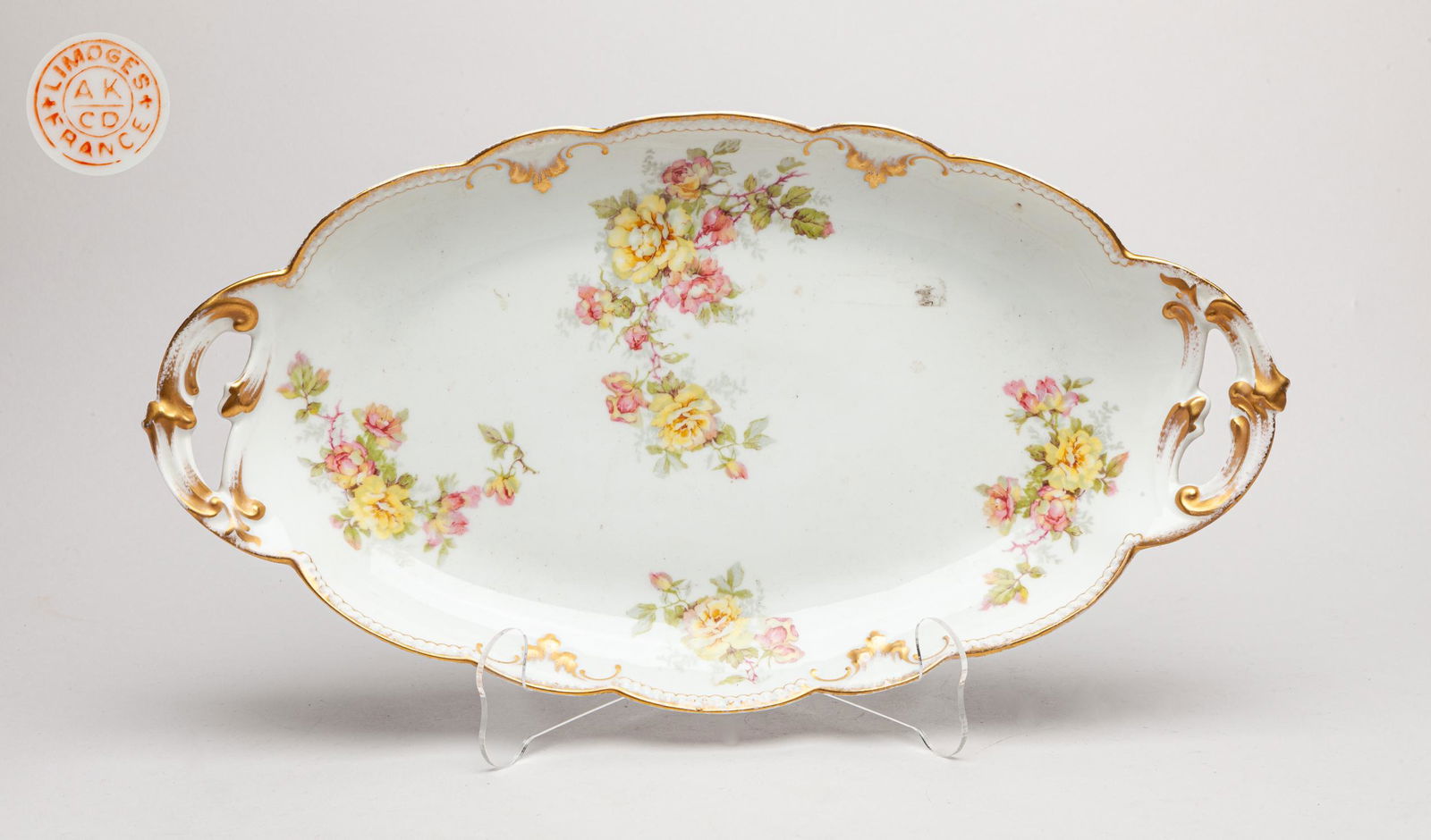 France Limoges Famille Rose Porcelain Long Dish (1 of 11)