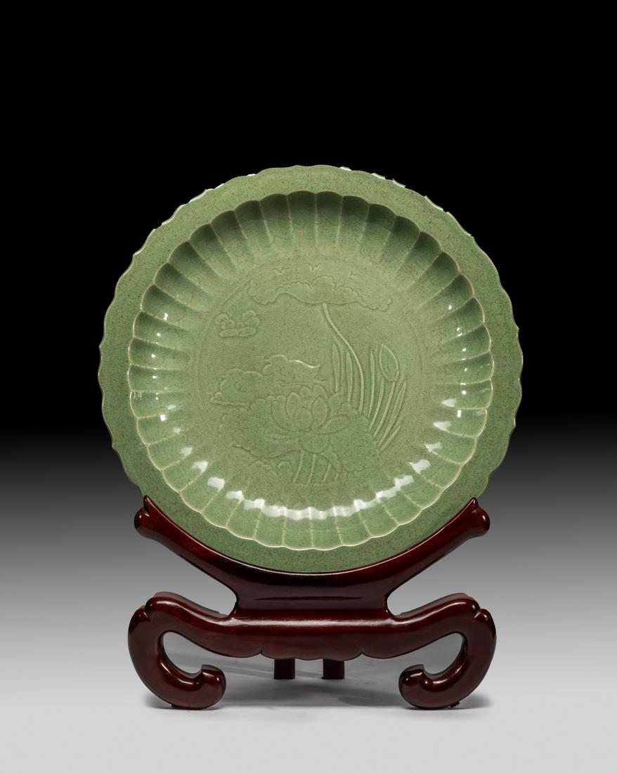 Massive Chinese Longquan Type Porcelain Plate (1 of 12)