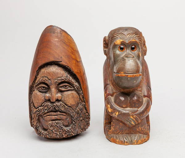 Two Japanese Wood Carvings