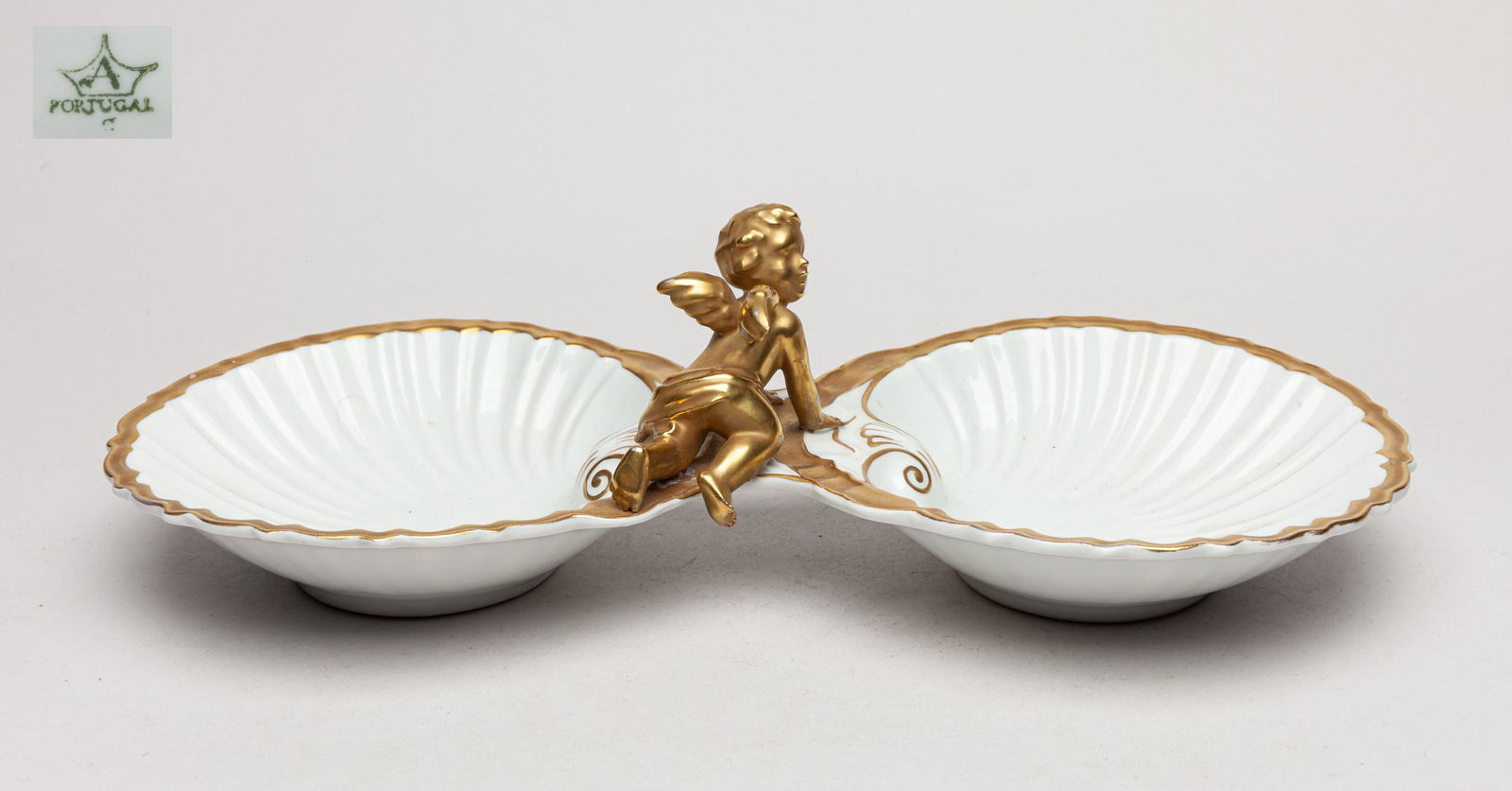 Collectible Gilt Portugal Porcelain Tray (1 of 11)