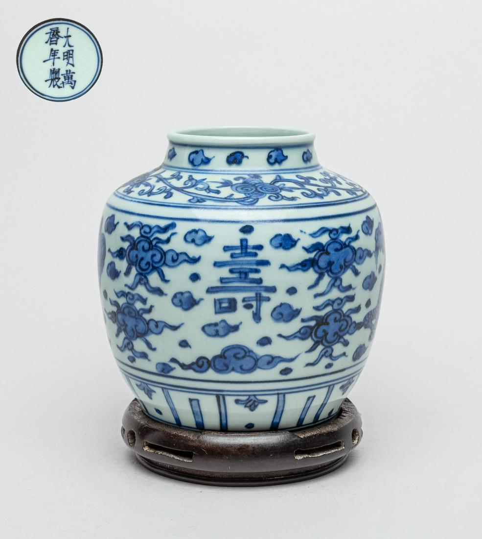 Chinese Blue & White Porcelain Jar (1 of 12)