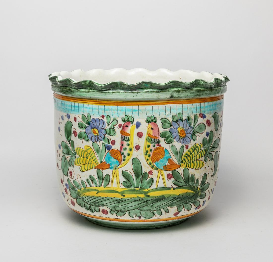 Massive Italy Capodimonte Type Porcelain Pot (1 of 16)