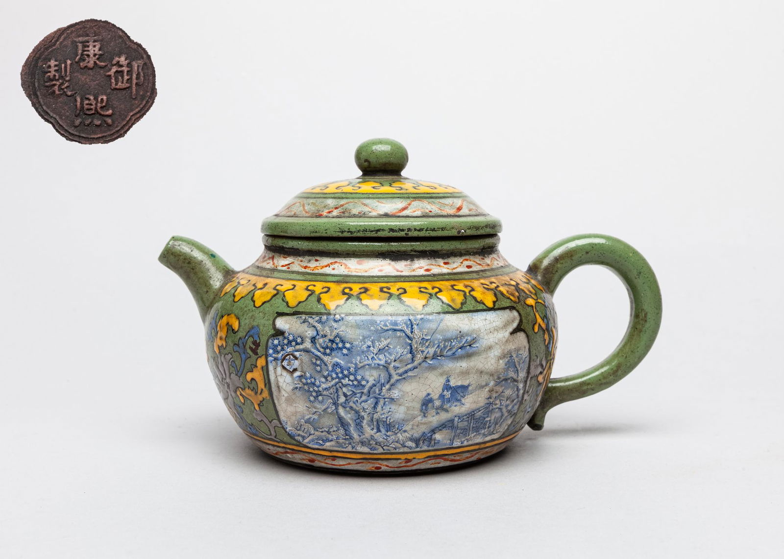 Chinese Enameled Zisha Tea Pot (1 of 13)